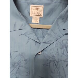 Luau Hawaiian  Silk Shirt Mens Large  Luau Party Vacation Sunset Island Cruise